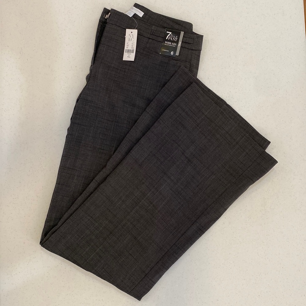 NY & Co 7th Avenue Pant Wide Leg Size 6 Tall
